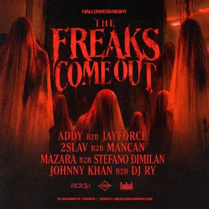 The Freaks Come Out | Halloween Night | 4AM License event poster