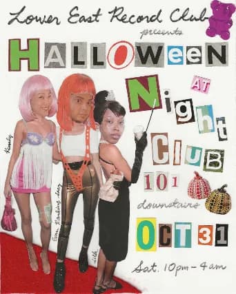 Lower East Record Club Halloween event poster