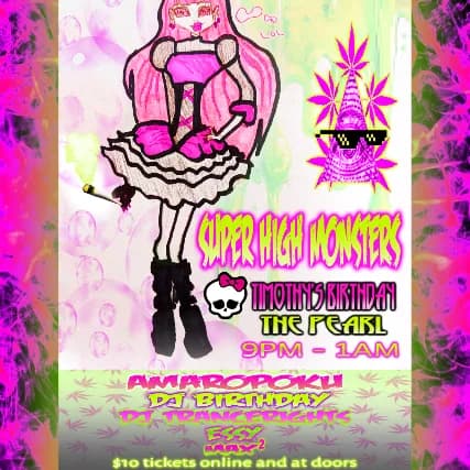 DJ TRANCERIGHTS, Essy, Amaropoku, DJ Birthday, Max² event poster