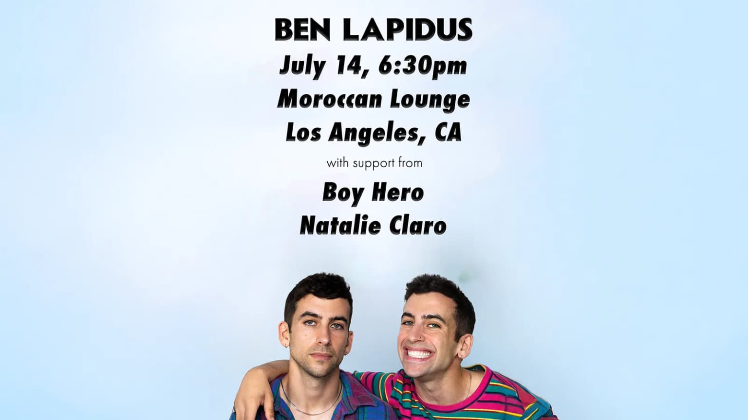 Ben Lapidus event poster