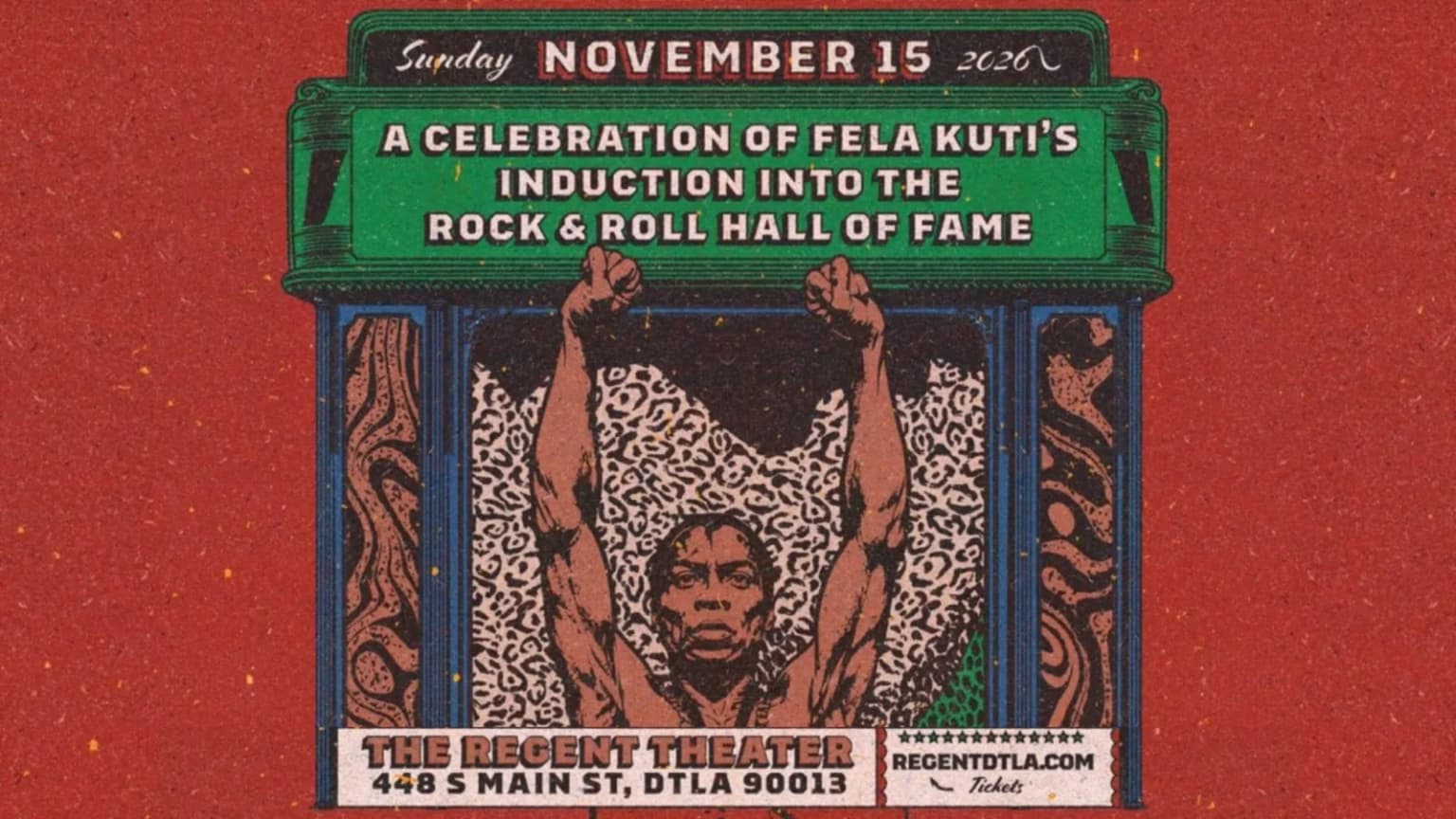 A Celebration of Fela Kuti Induction to the RnR Hall of Fame (18+) event poster