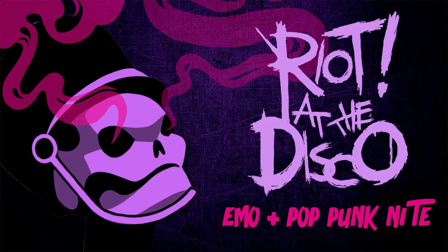 Riot! at the Disco: Emo + Pop Punk Nite event poster