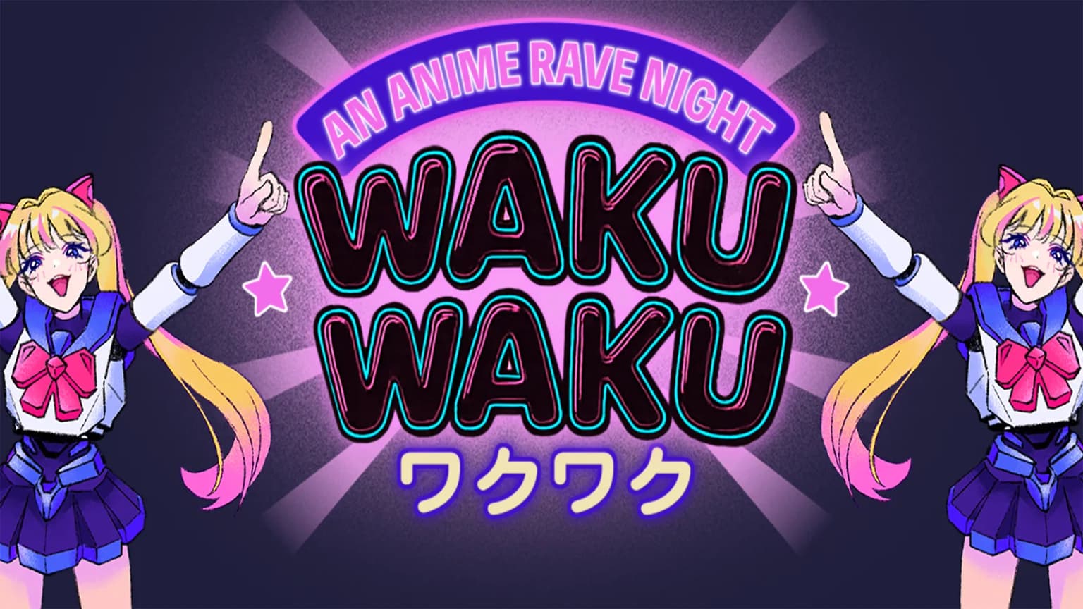 Waku Waku: An Anime Rave event poster