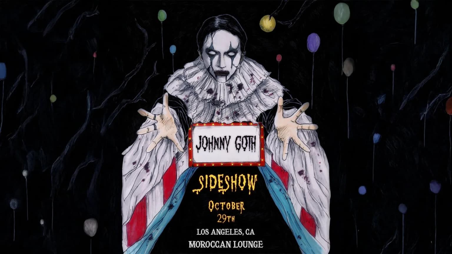 Johnny Goth - Sideshow Halloween event poster