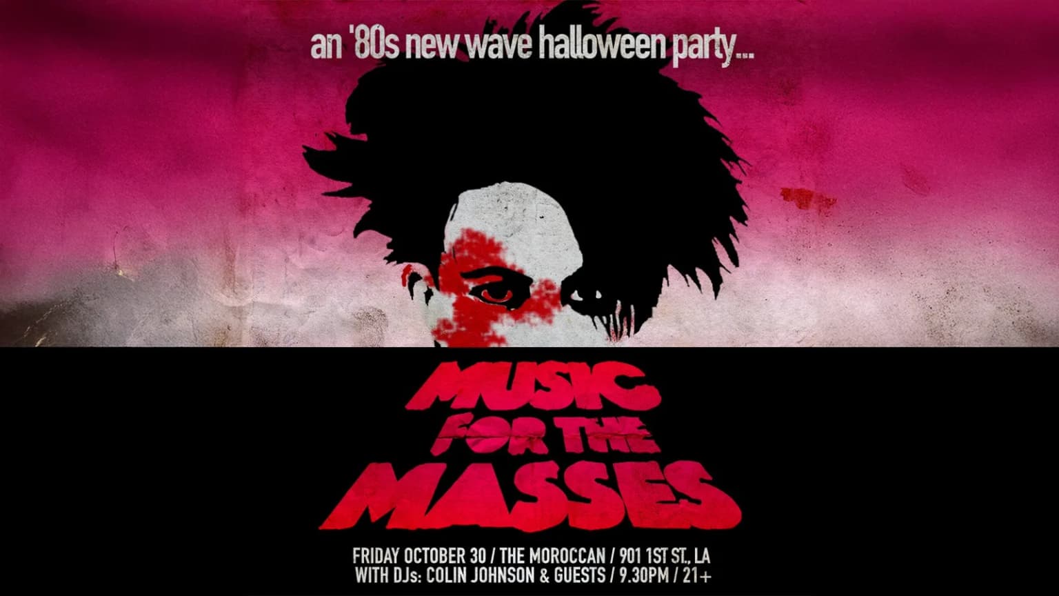 Music for the Masses: Dark 80's New Wave Halloween event poster