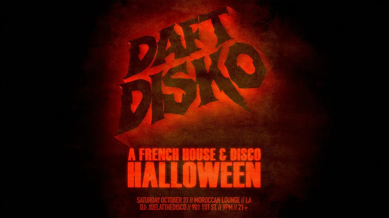 Daft Disko Halloween: A French House & Disco Party event poster