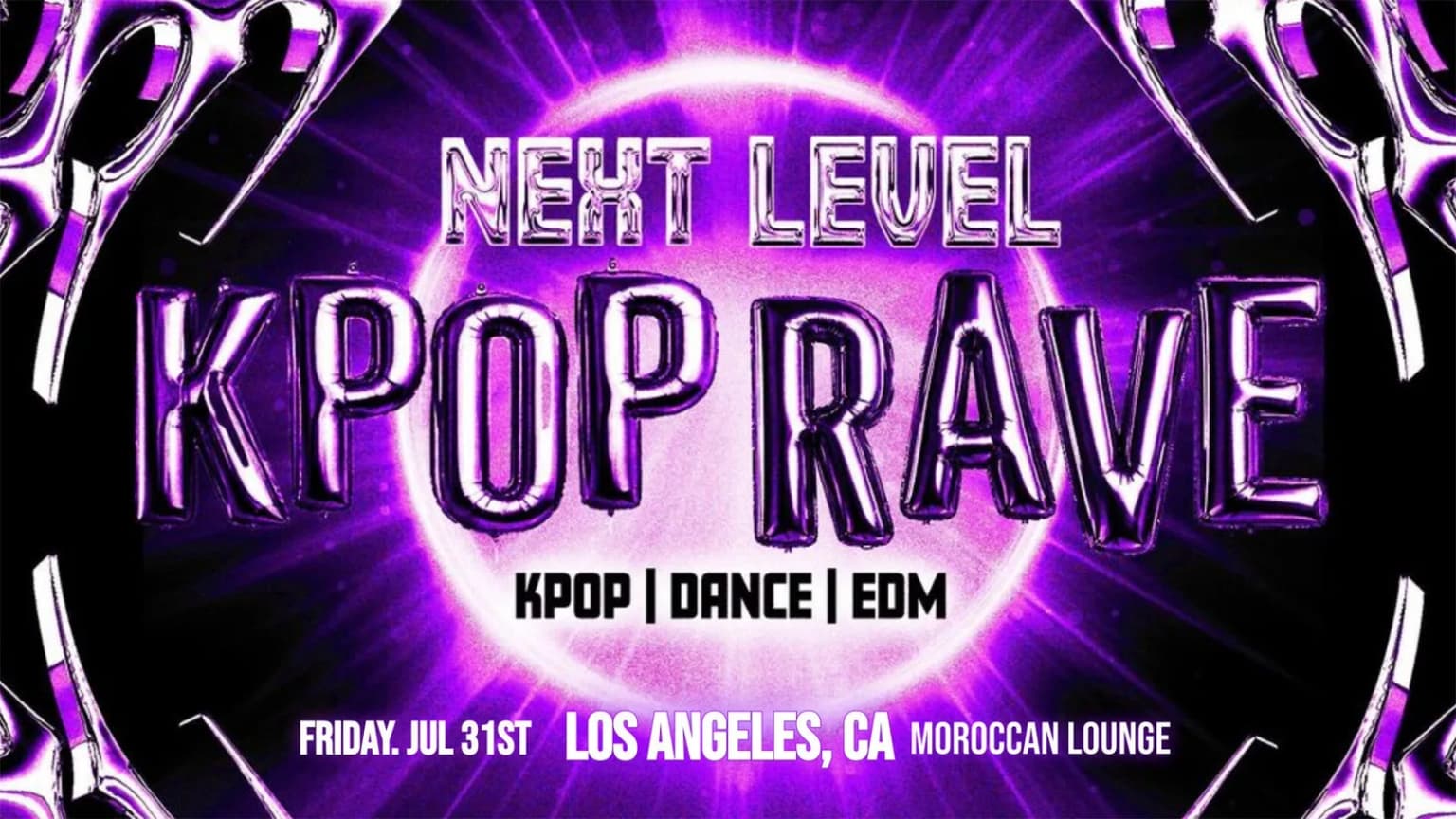 Next Level: KPop Rave event poster