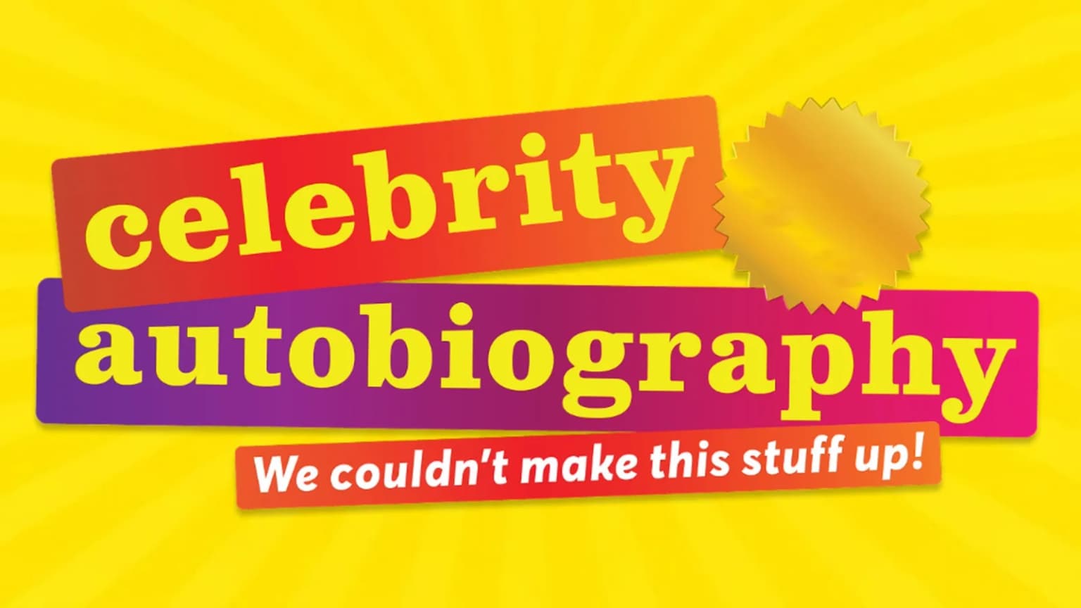 Celebrity Autobiography event poster