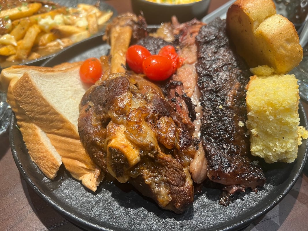 The Backyard Smokehouse food
